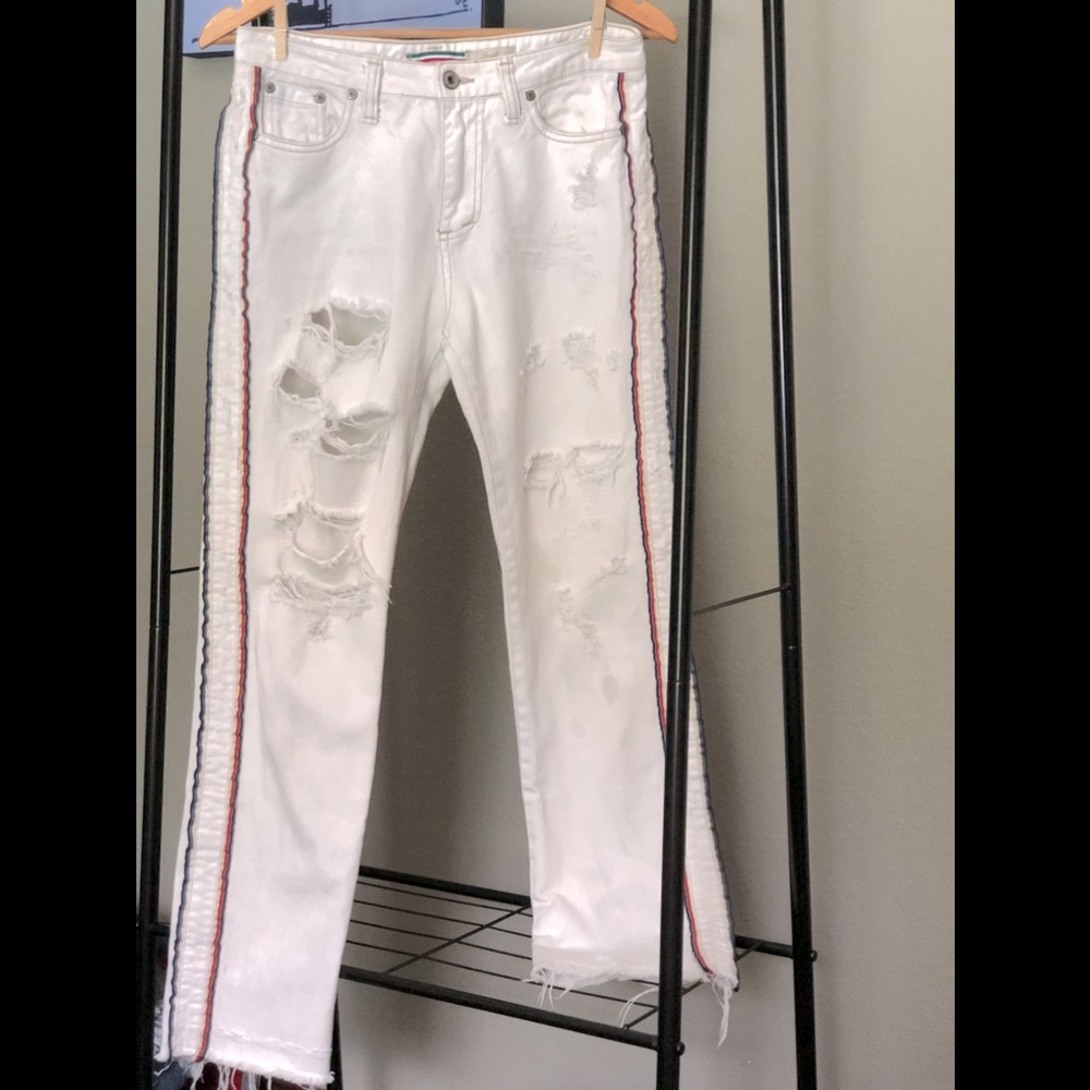 PLEASE Italian Jeans Distressed Size Small